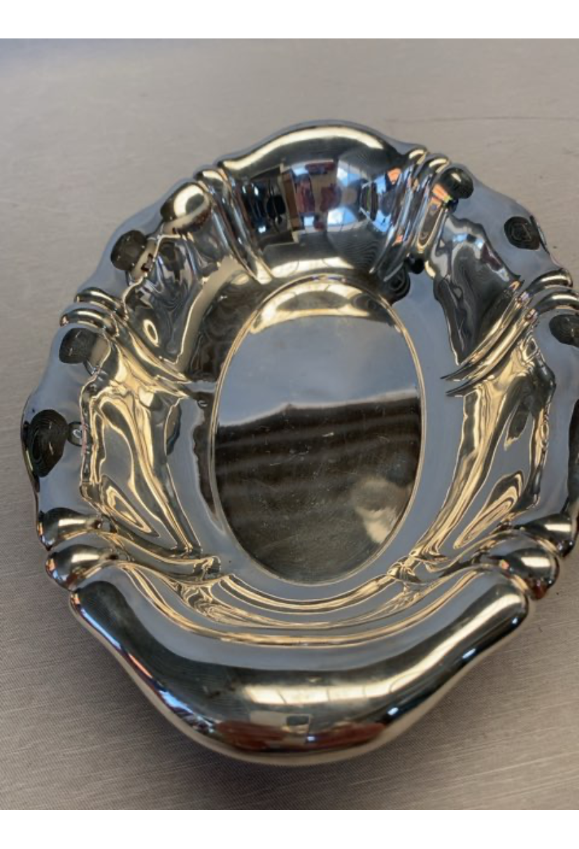 Sølv serverings skål
