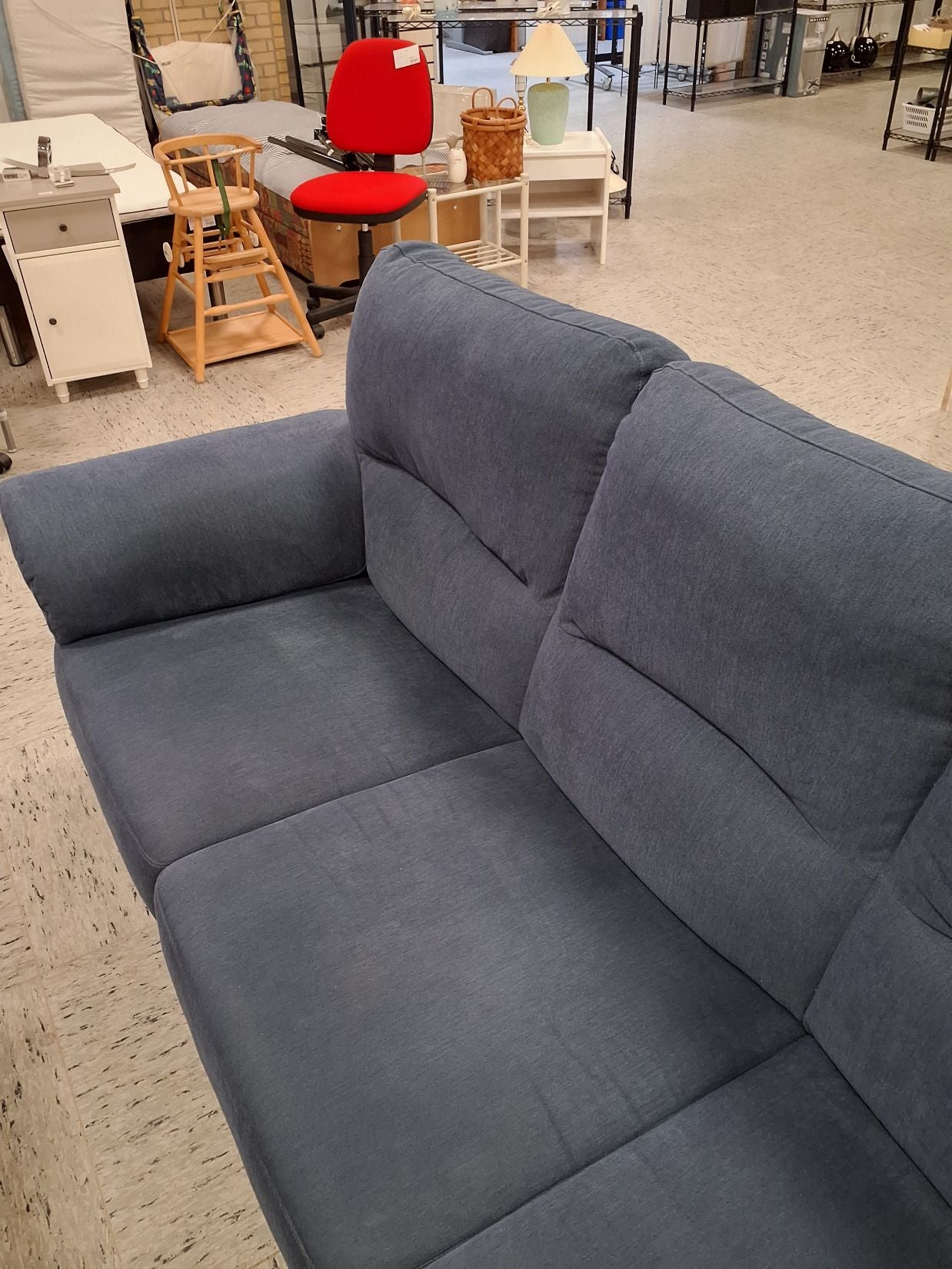 3 ps Blå sofa