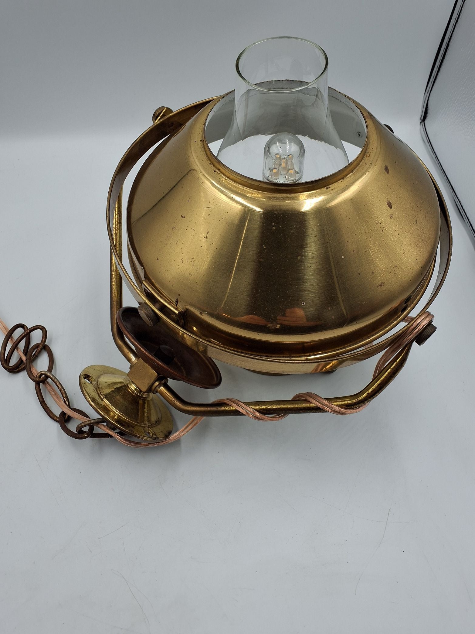 Kaptajns lampe Messing