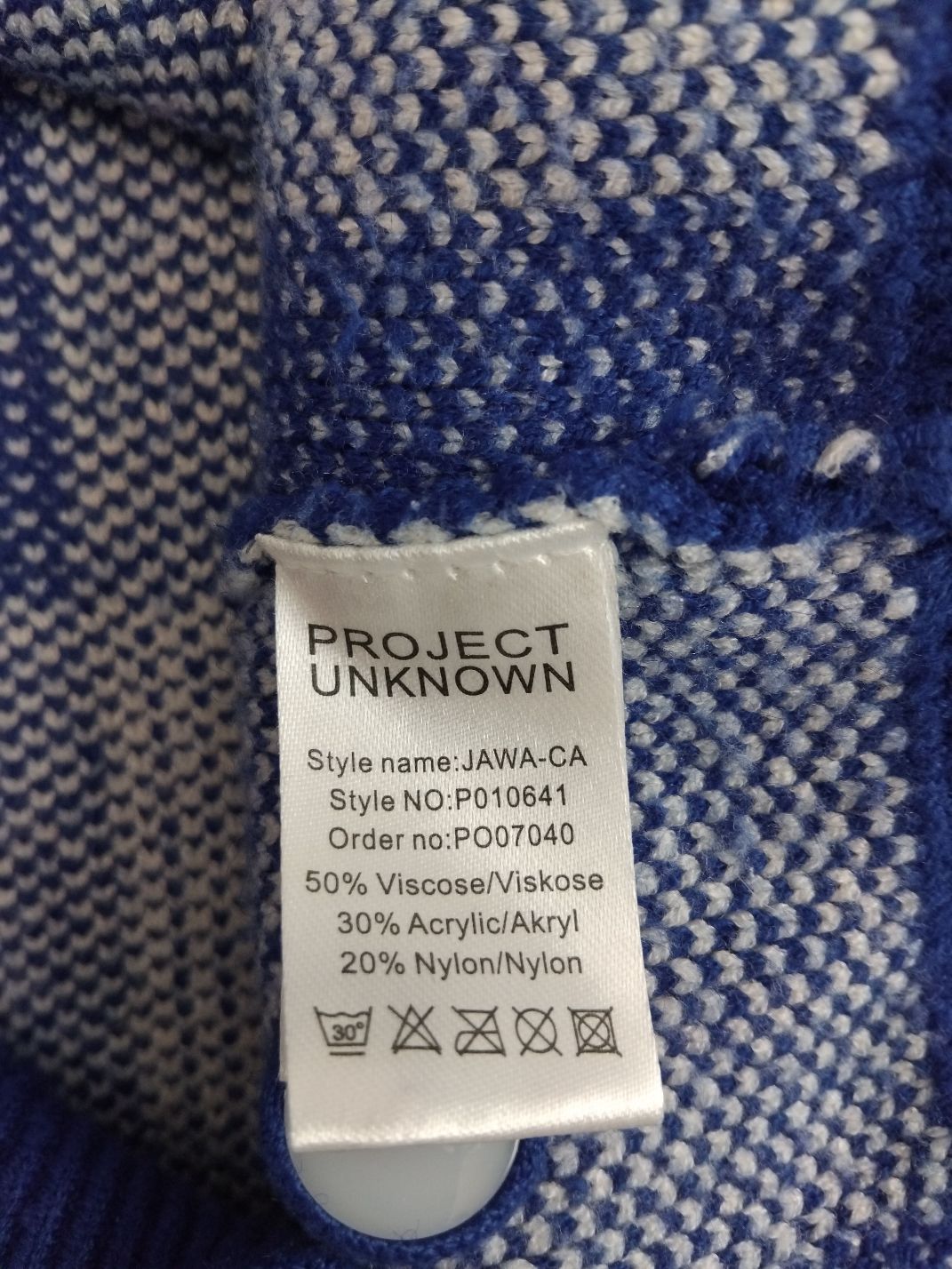 Project unknown Striktrøje
