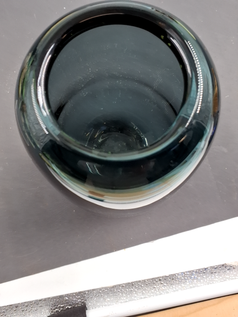 Petroleum blå vase