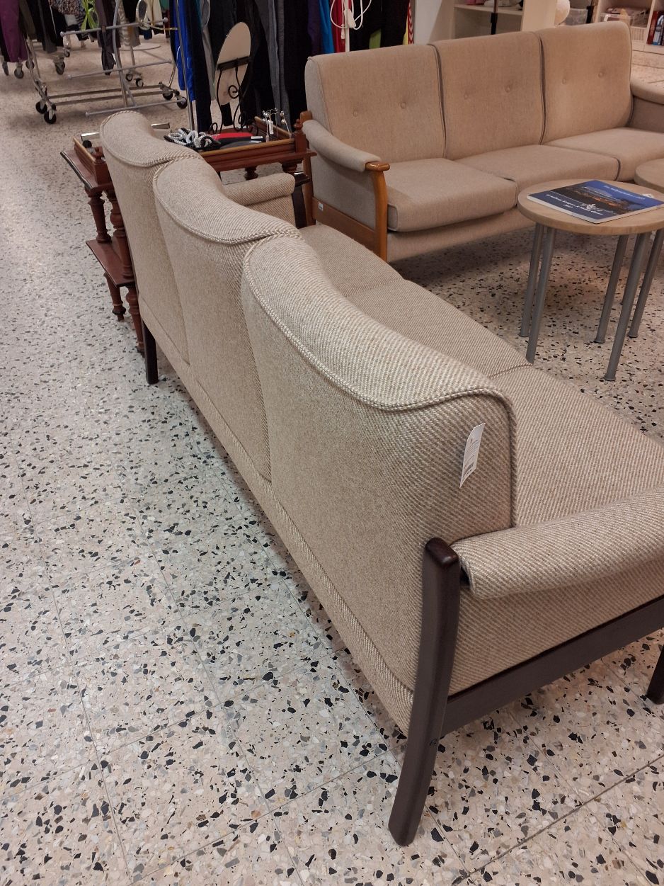 3 personers sofa beige