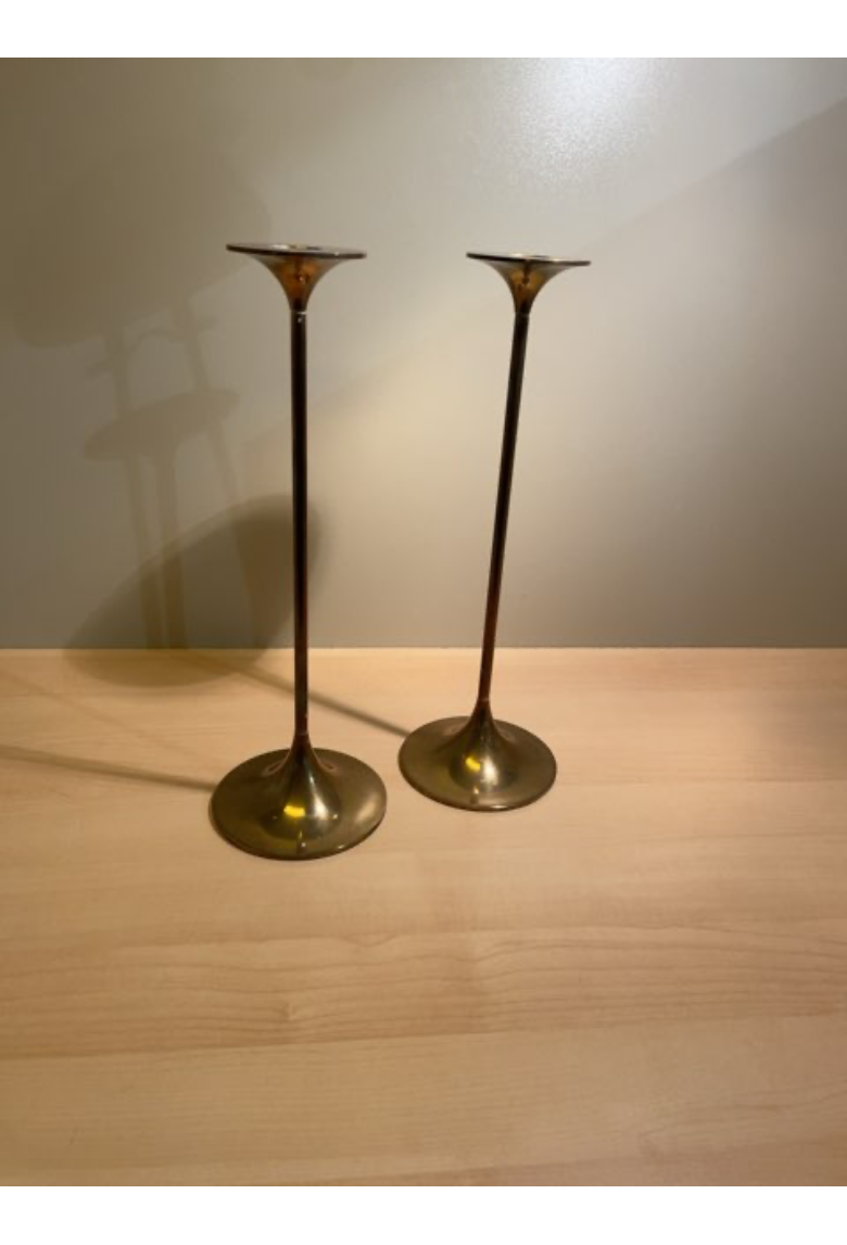 "Hifi" lysestager i messing