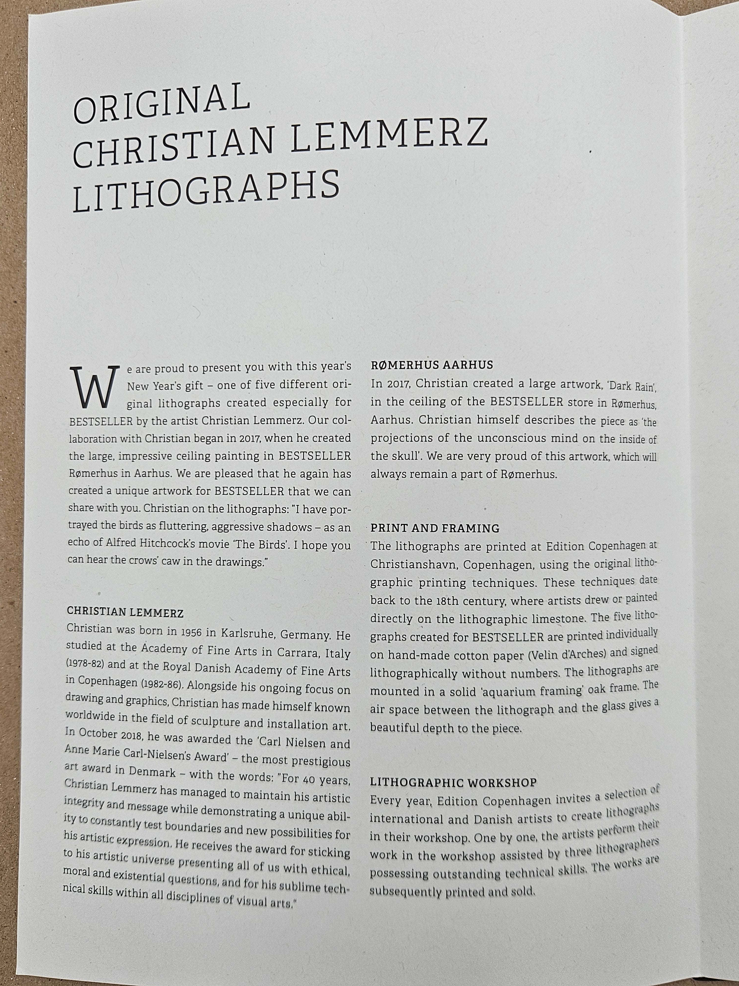 Litografi af Lemmerz
