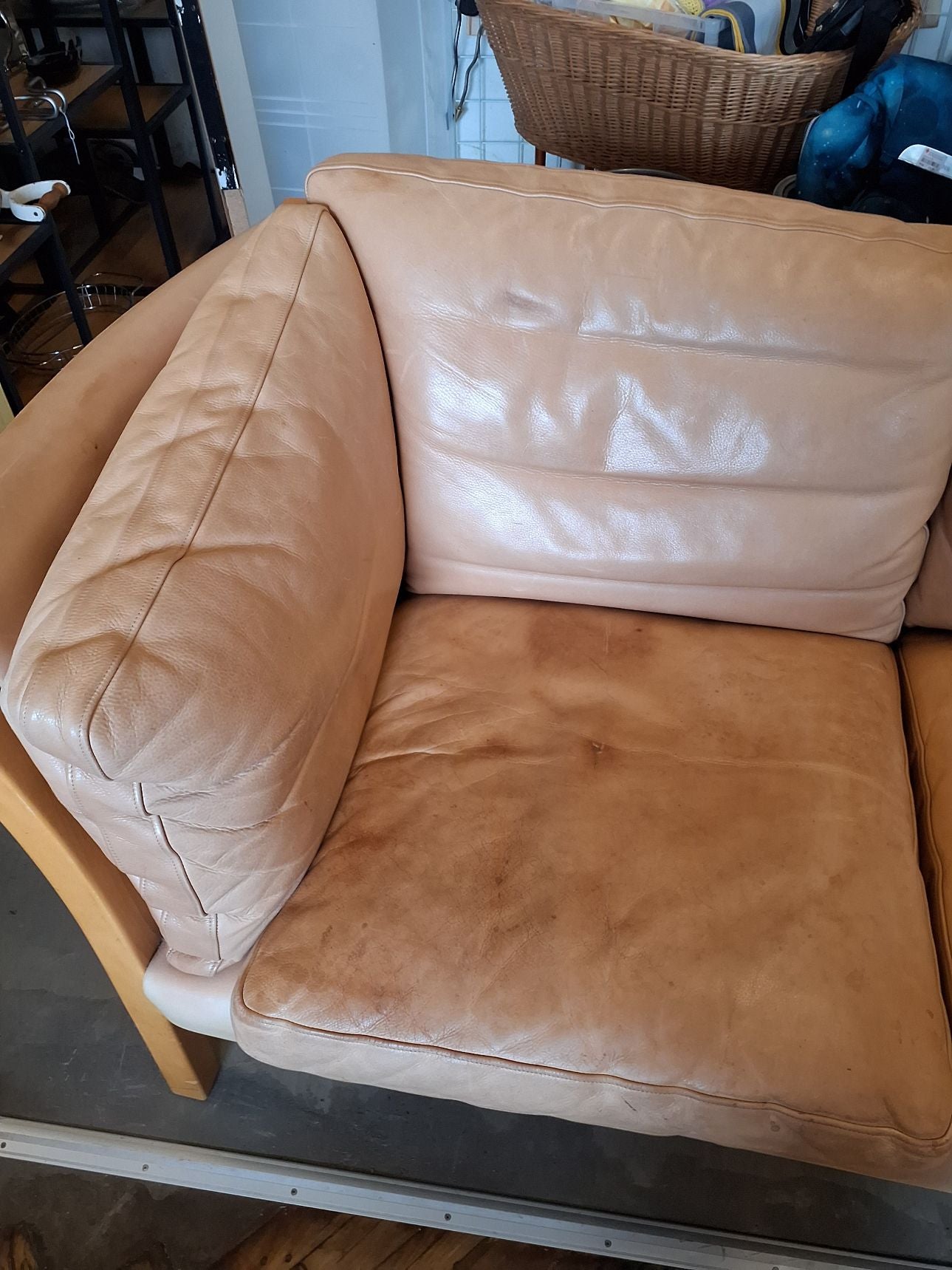 3-personers lædersofa