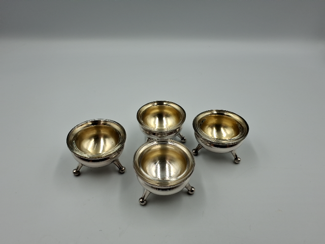 4 saltkar Sølvplet