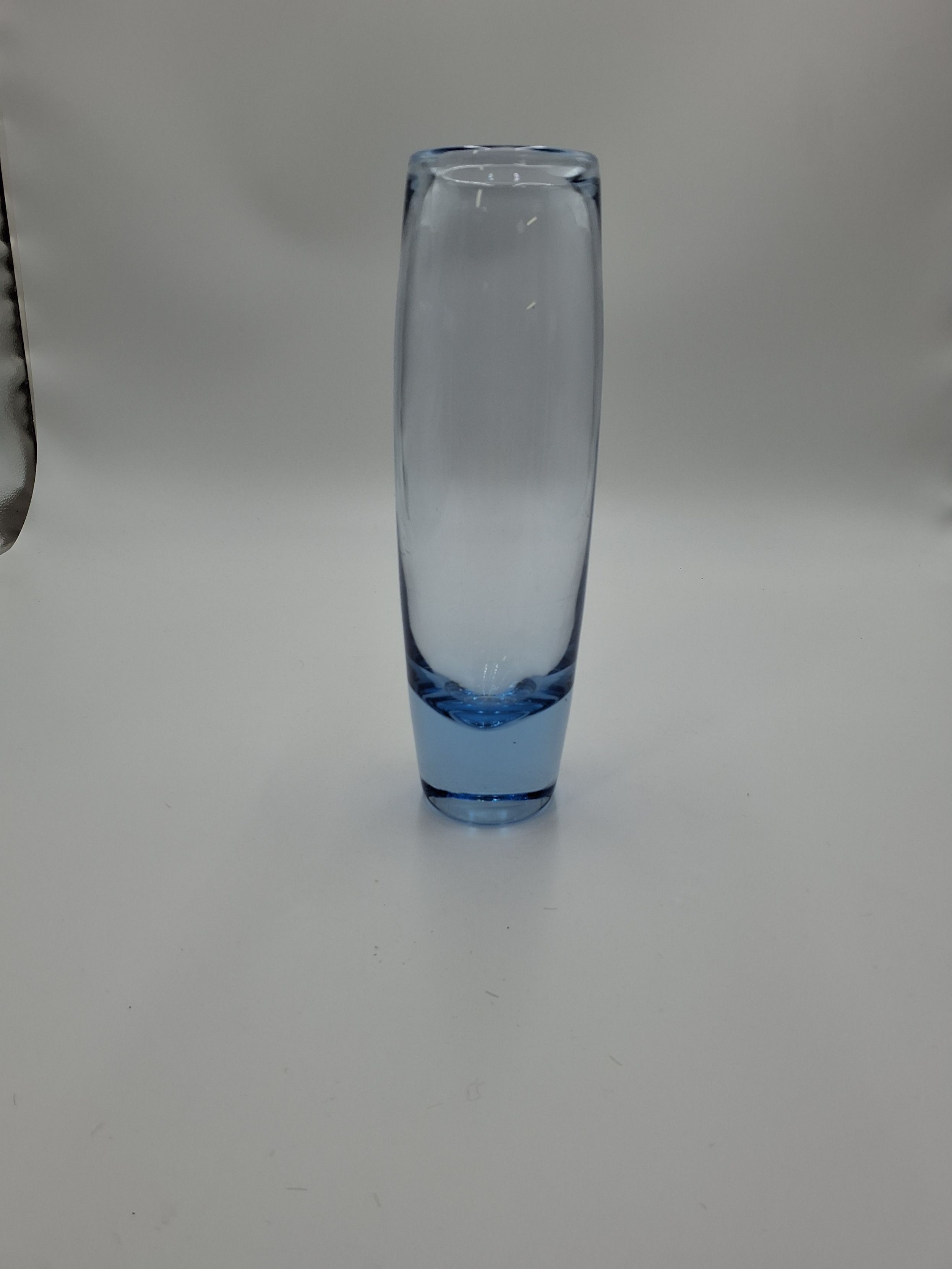 Holmegaard, vase klar blå glas (Per Lutken)