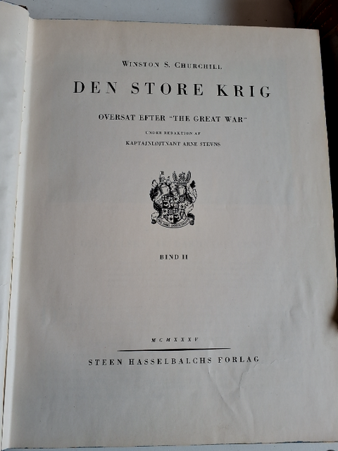Den store krig, bind 1 og 2, af Winston S. Churchill
