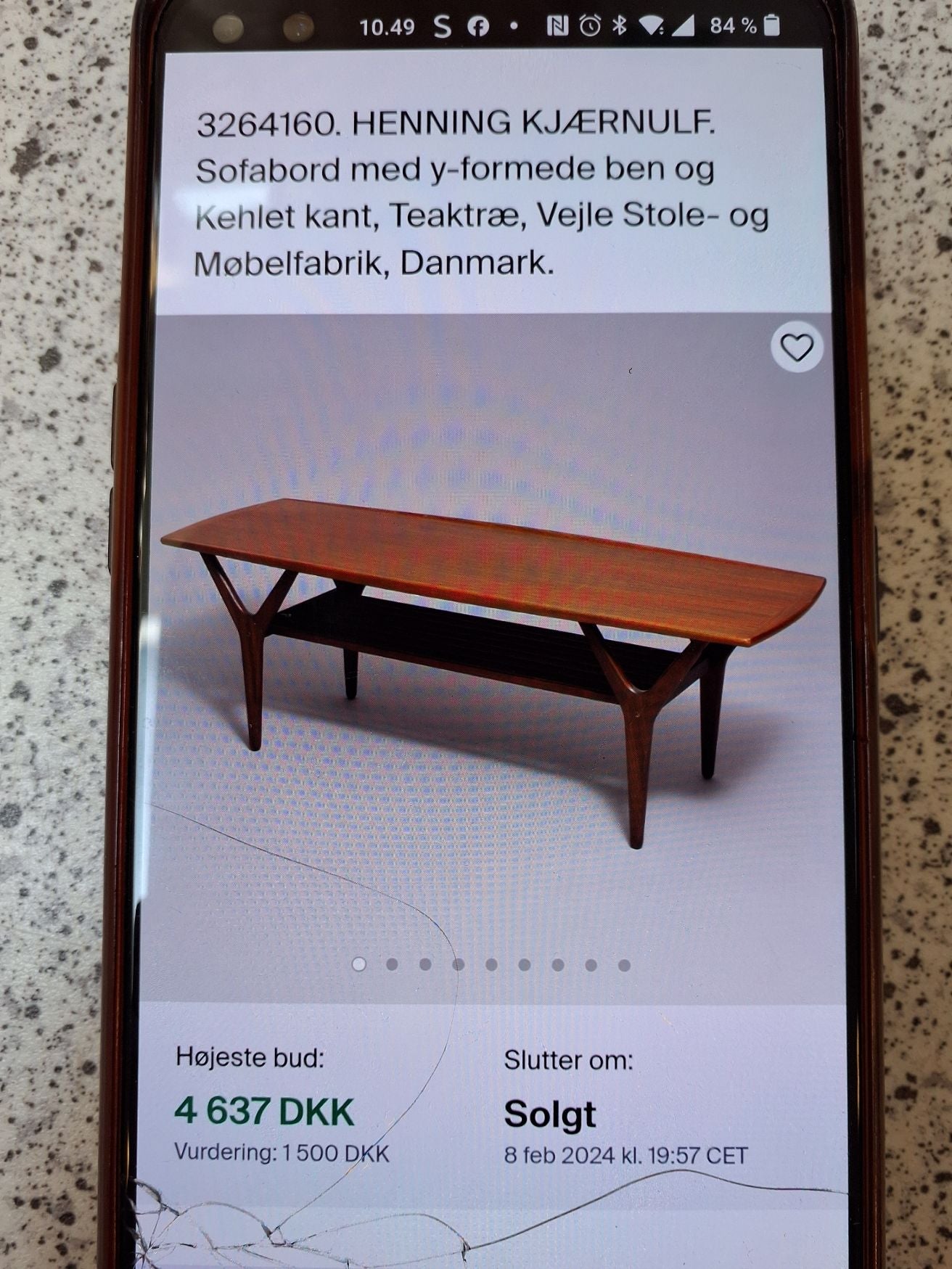 Henning Kjærnulf sofabord med y ben