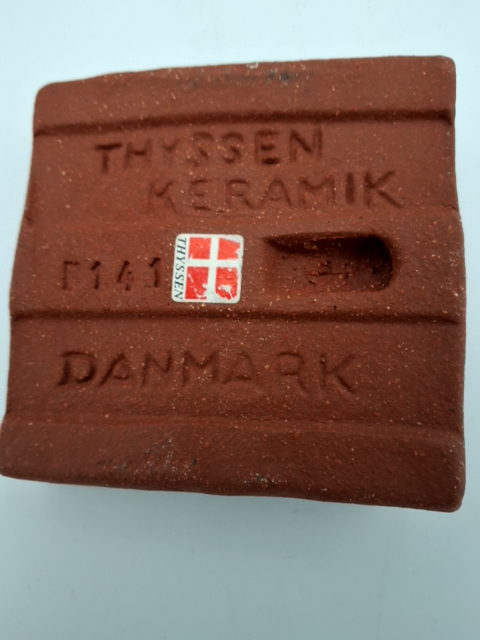 Vintage Thyssen Keramik, lille viking flise