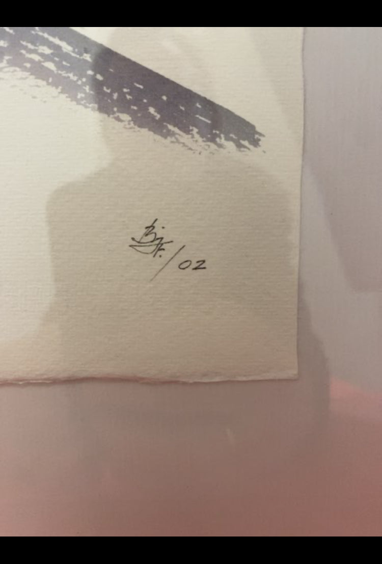 Akvarel abstrakt med kors