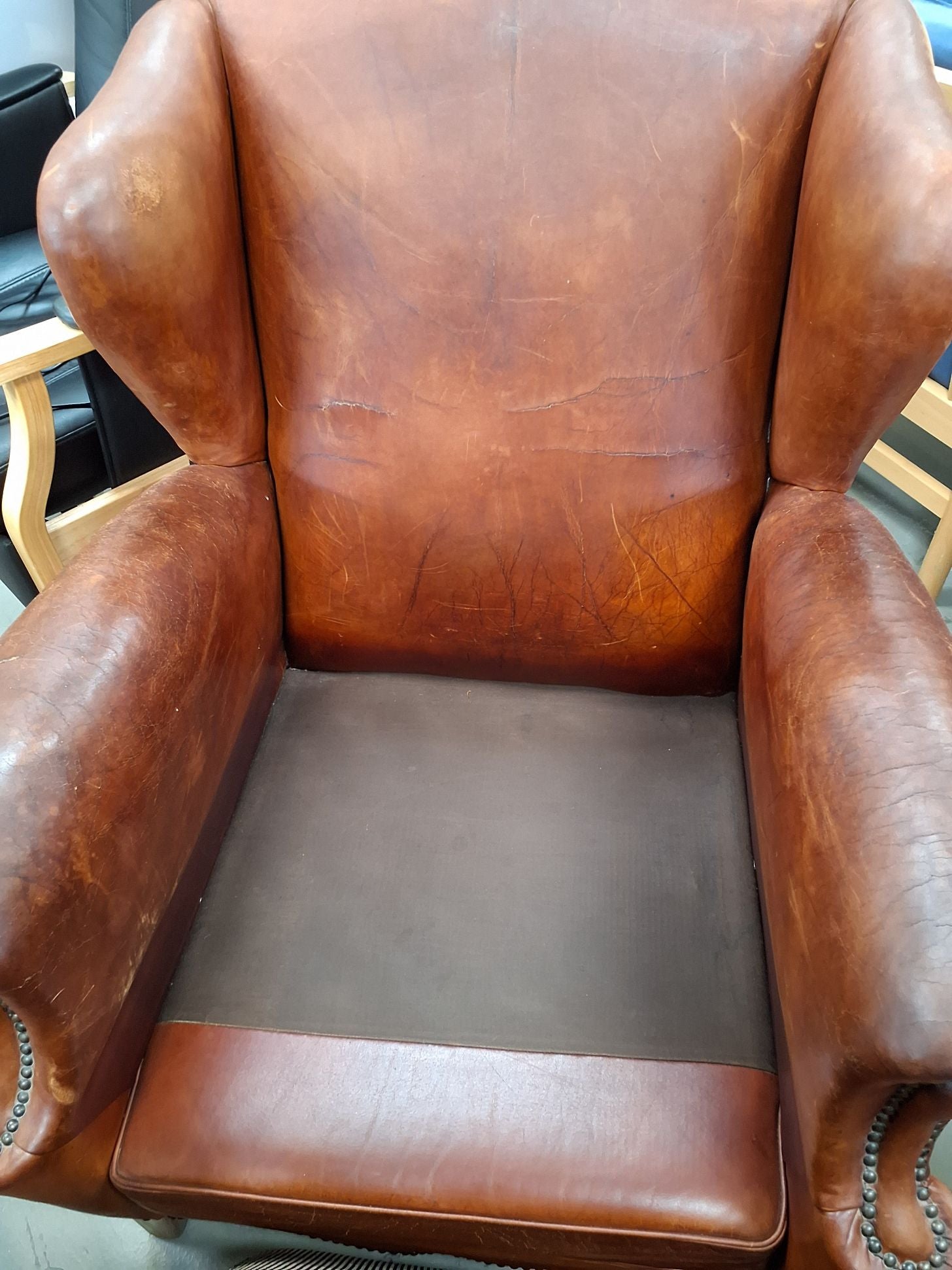 Flot vintage øreklapstol