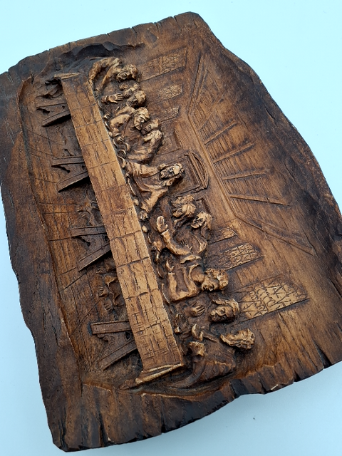 Den sidste nadver, platte med Jesus-relief