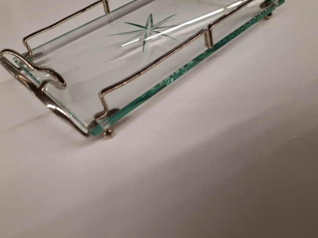 Art deco bakke i sølvplet