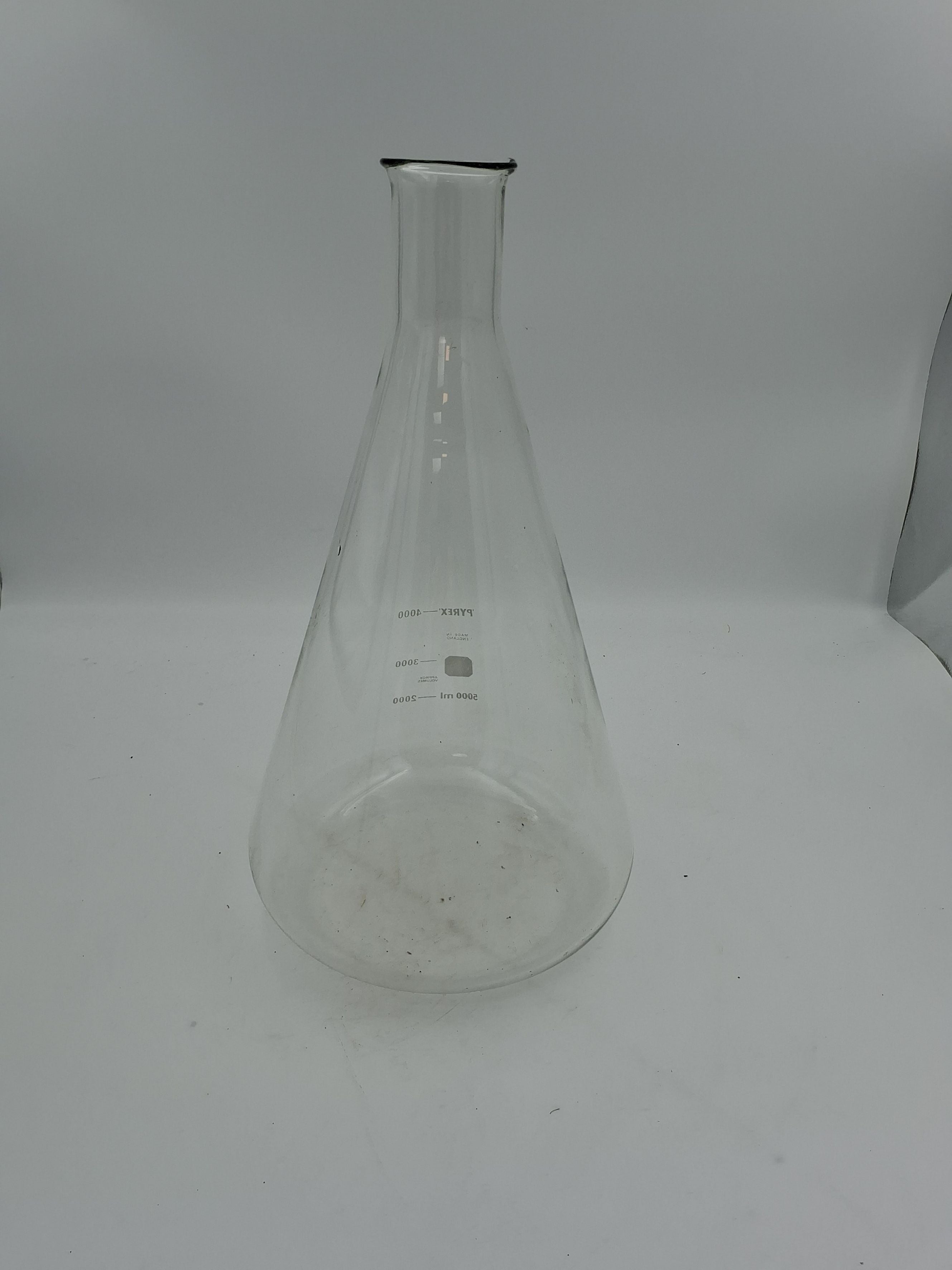 Pyrex Erlenmeyer konisk kolbe 5000 ml