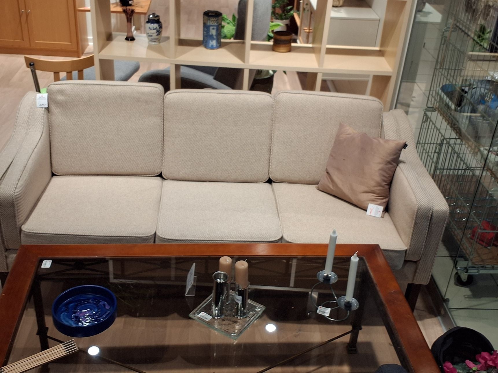 Sofa 3 prs i kraftigt textil