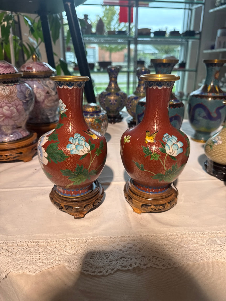 kinesisk cloisonné Brun