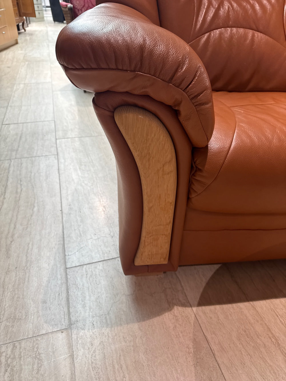 Lædersofa i okselæder "Hjort Knudsen"