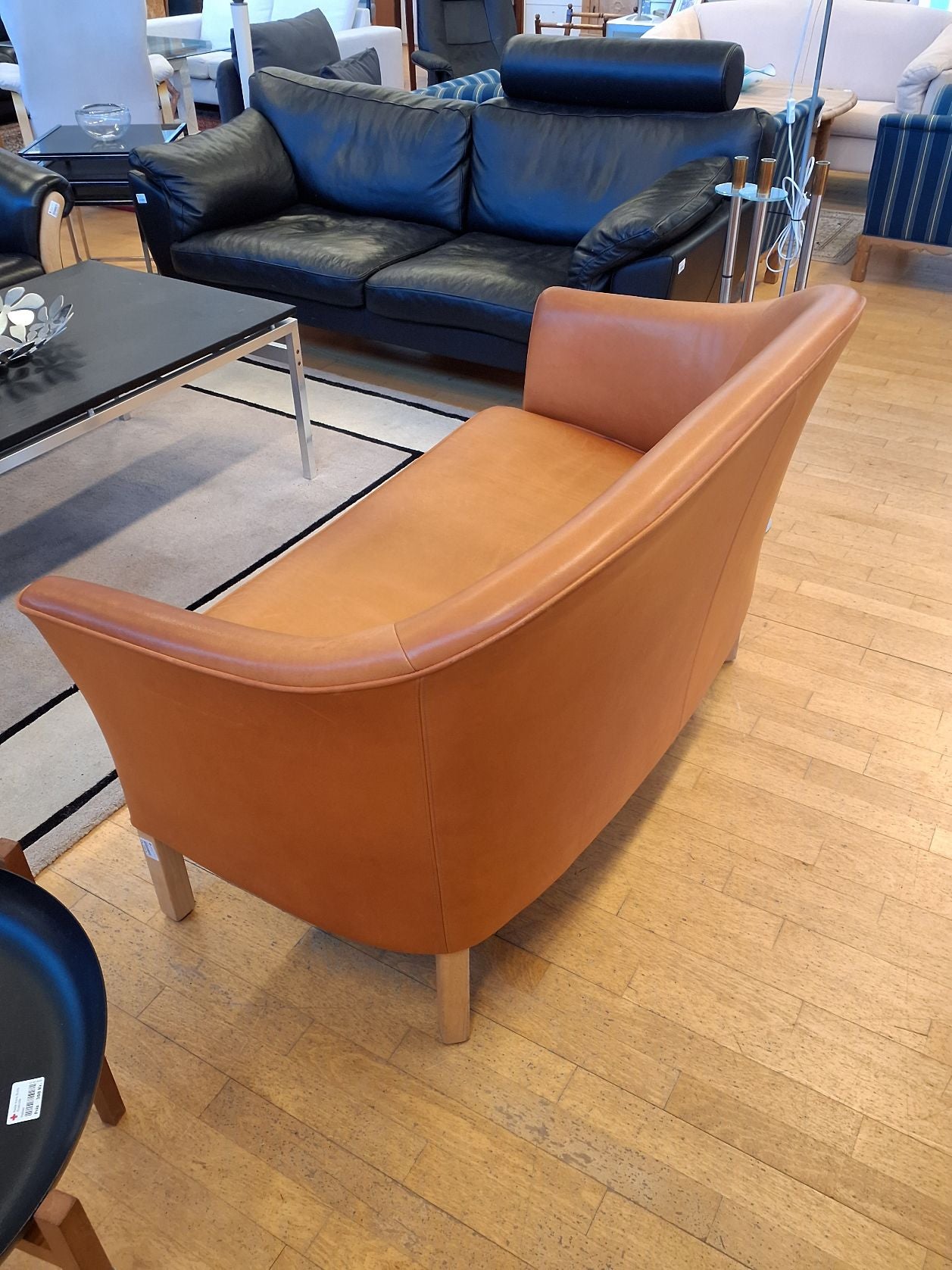 Cognac farvet 2 personers sofa