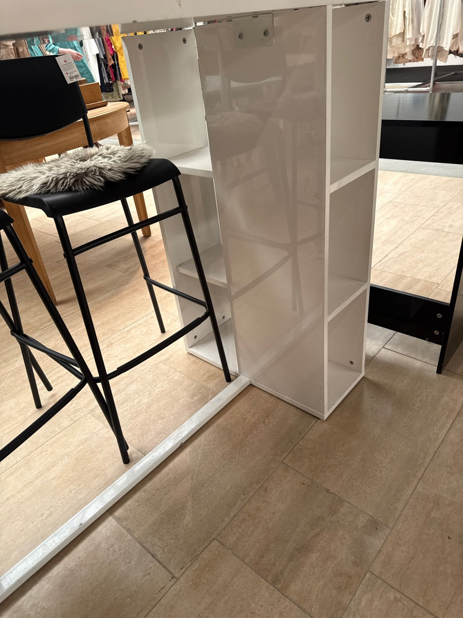 Barbord i hvid højglans