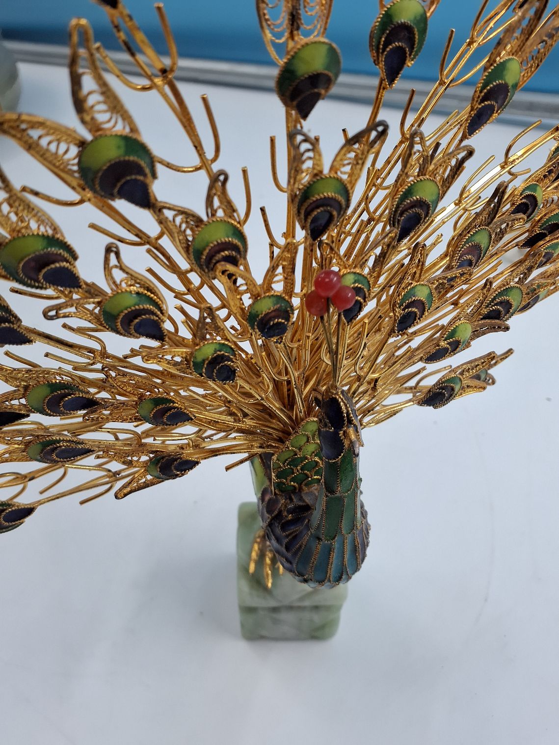 Påfugl cloisonne