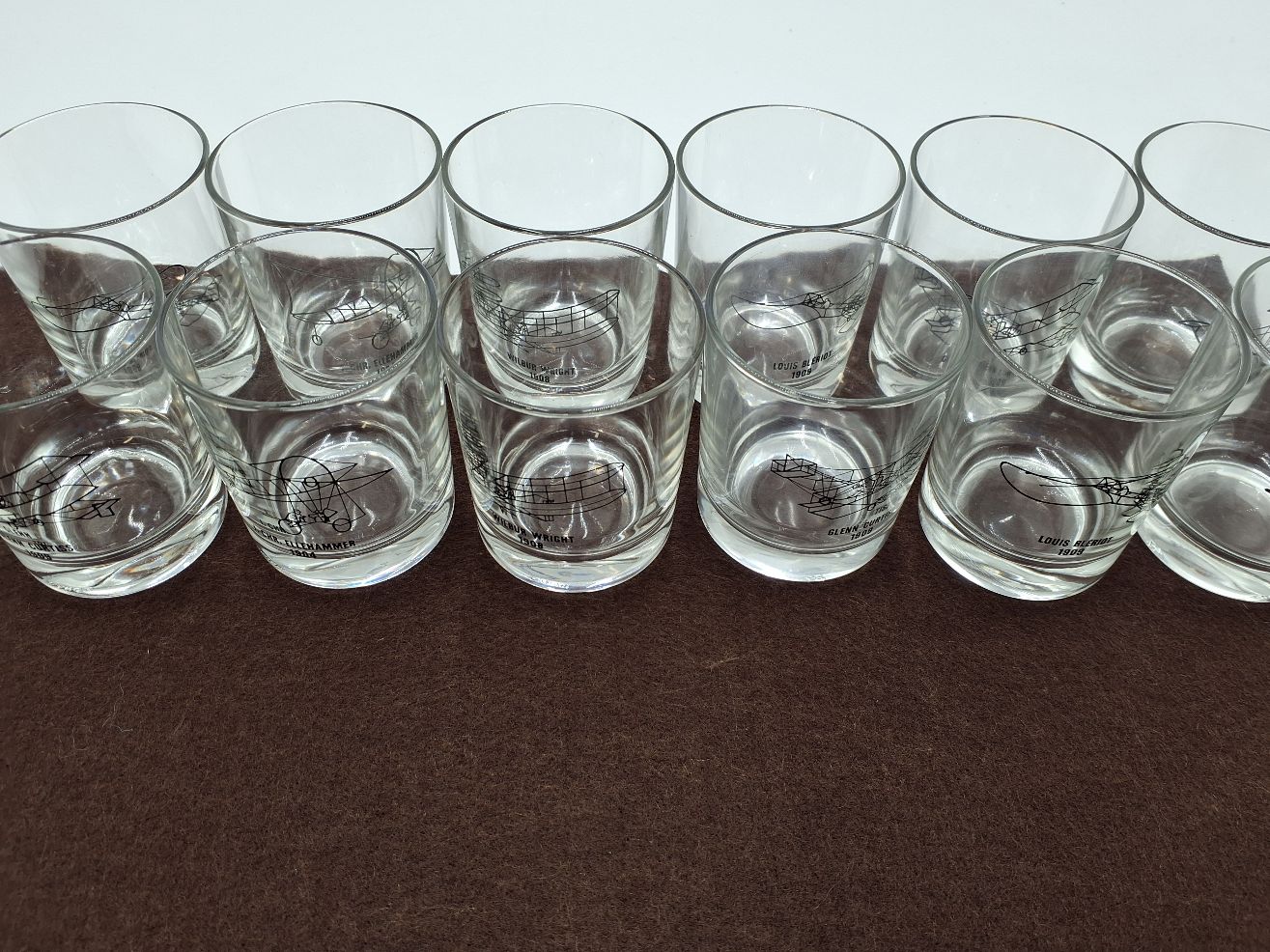 Vintage Reims France Aircraft glas