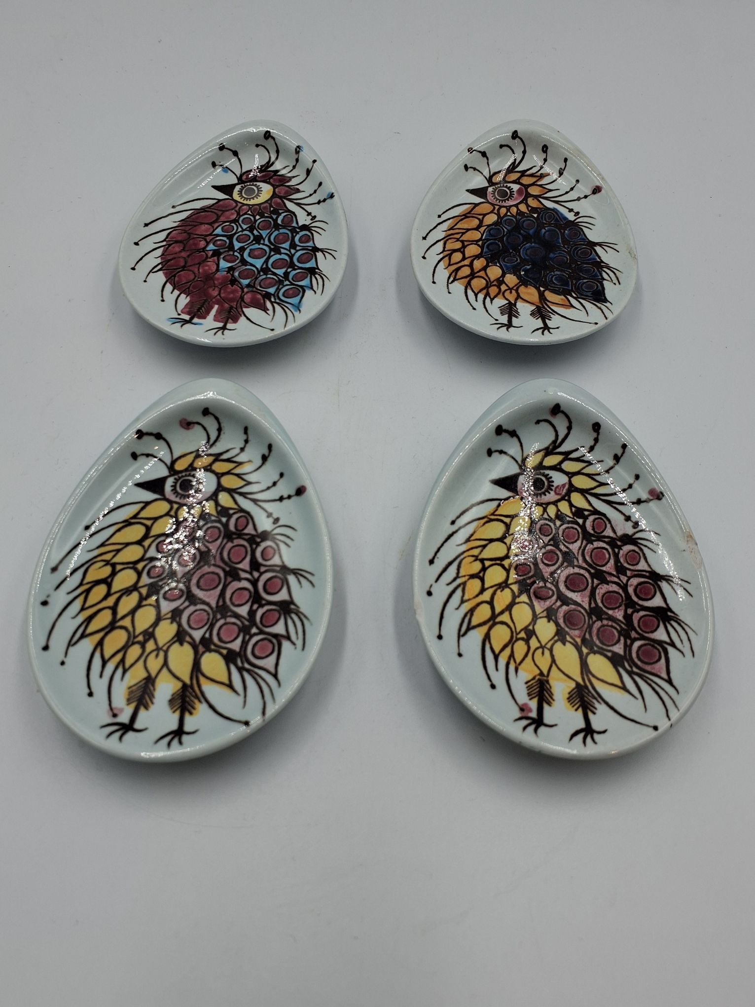 4 stk. Aluminia Crazy Birds