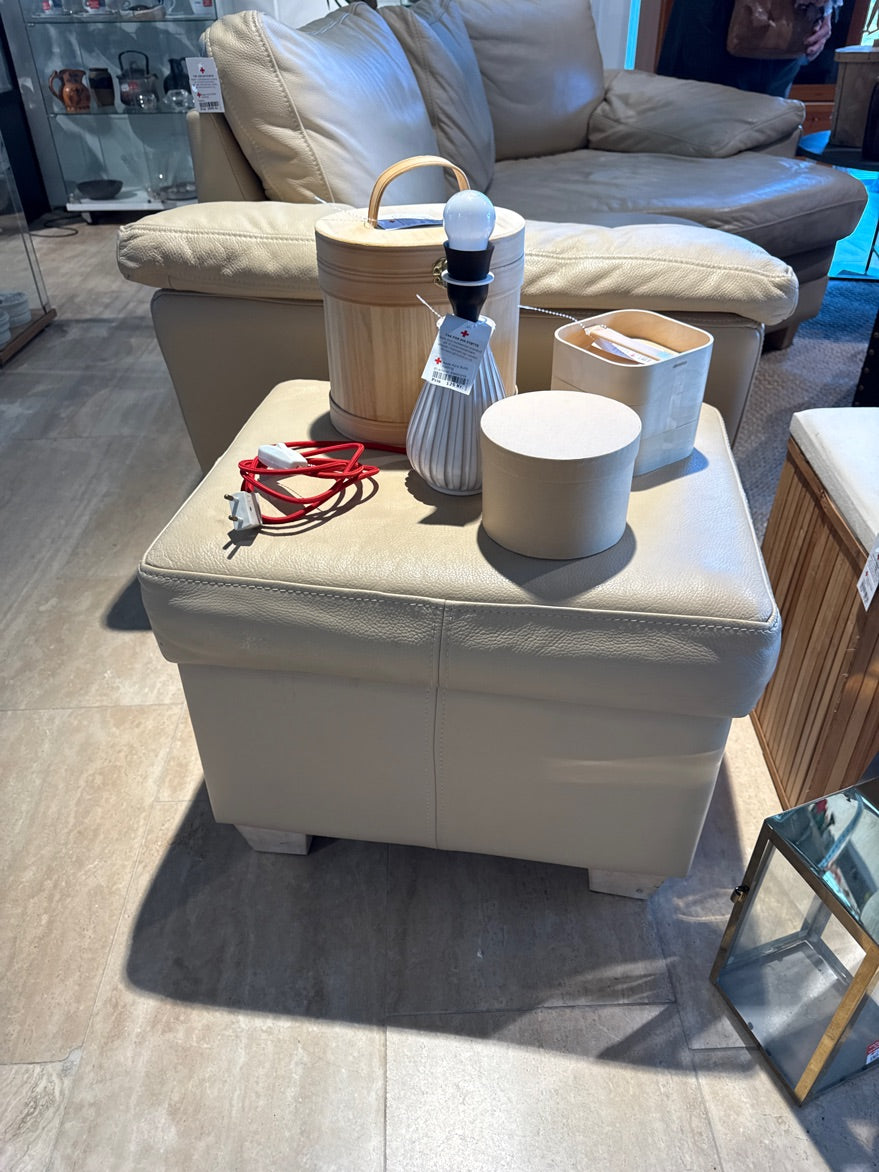 Læder sofa med buf