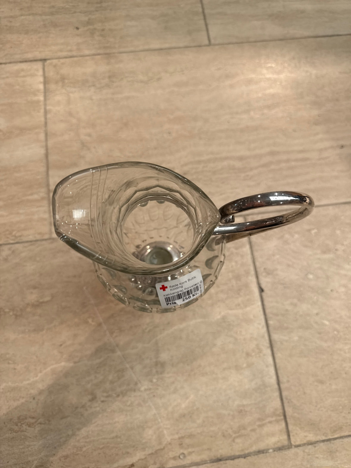 Glasskande m. Sølvhank