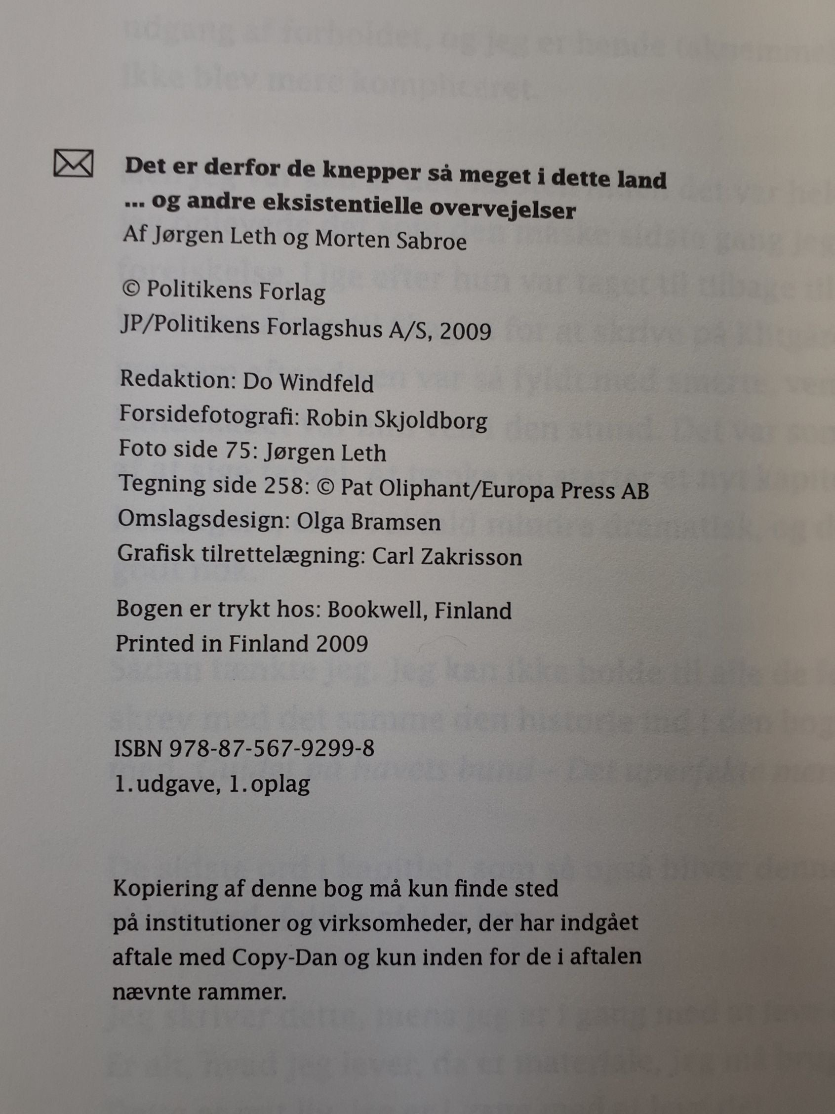 Bog: Jørgen Leth "Det er derfor...."