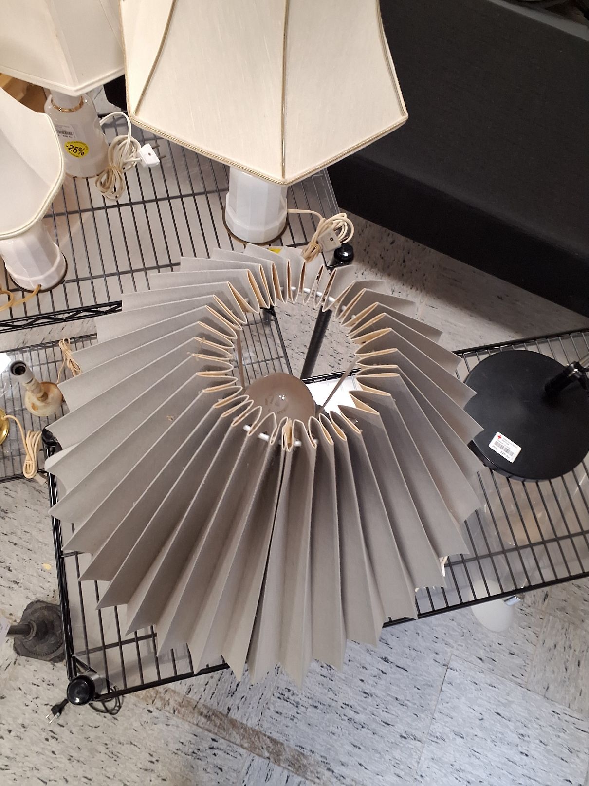 Blå keramik lampe