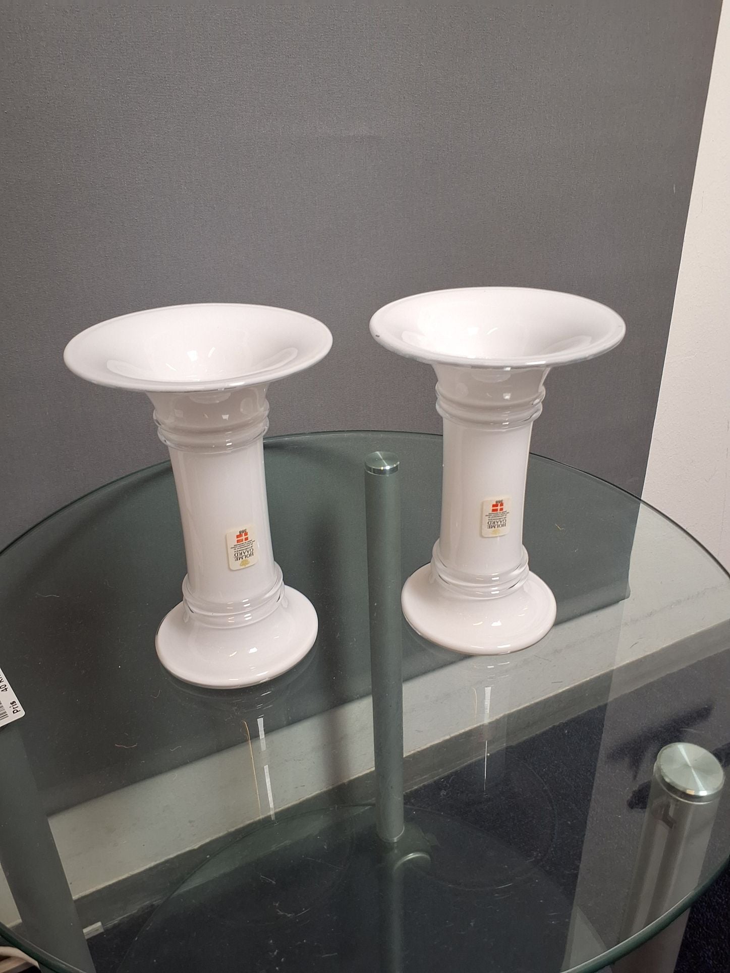 2 stk. Holmegaard Opal lysestage/vase