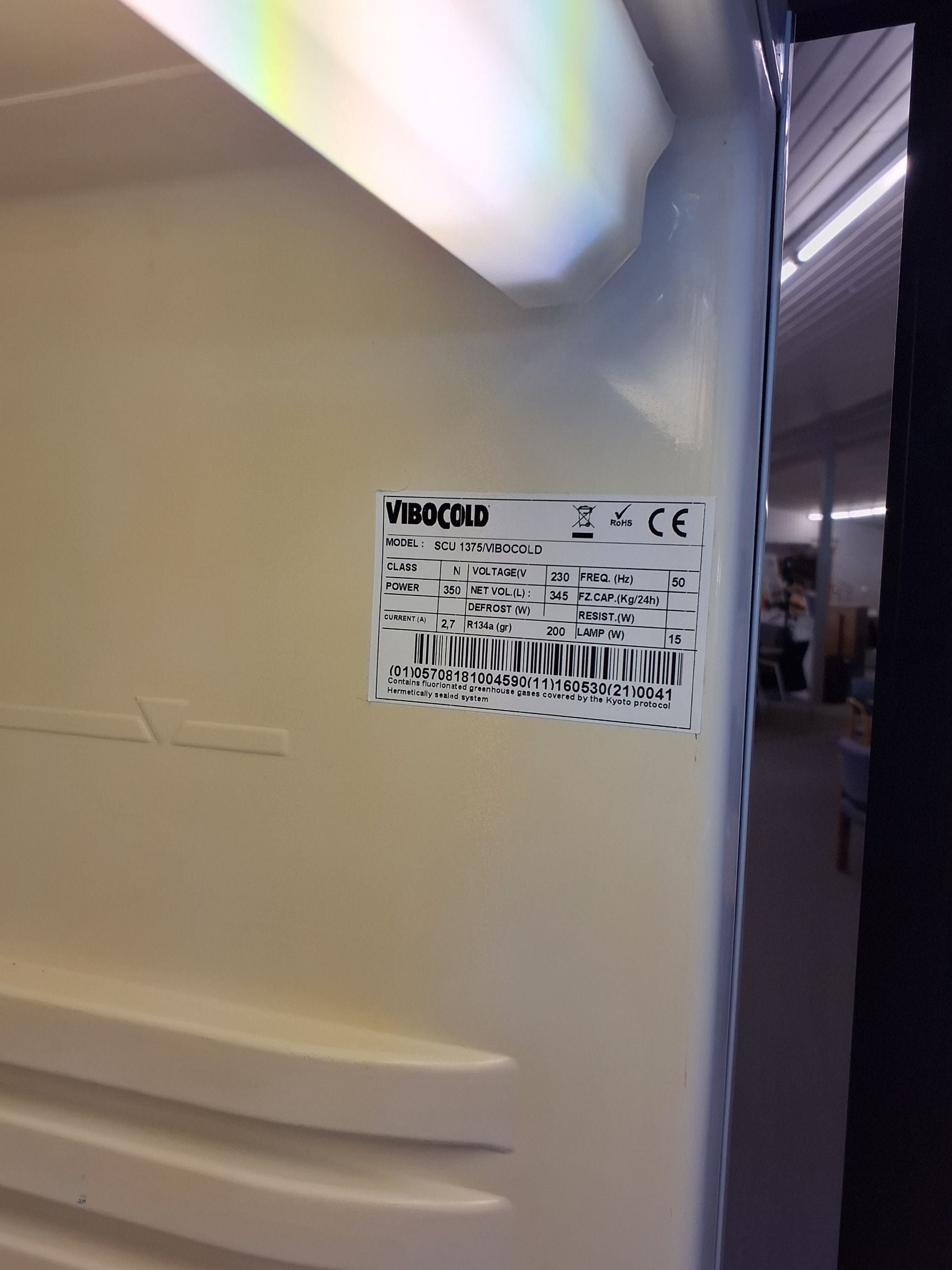 Køleskab m glaslåge VIBOCOLD 9600