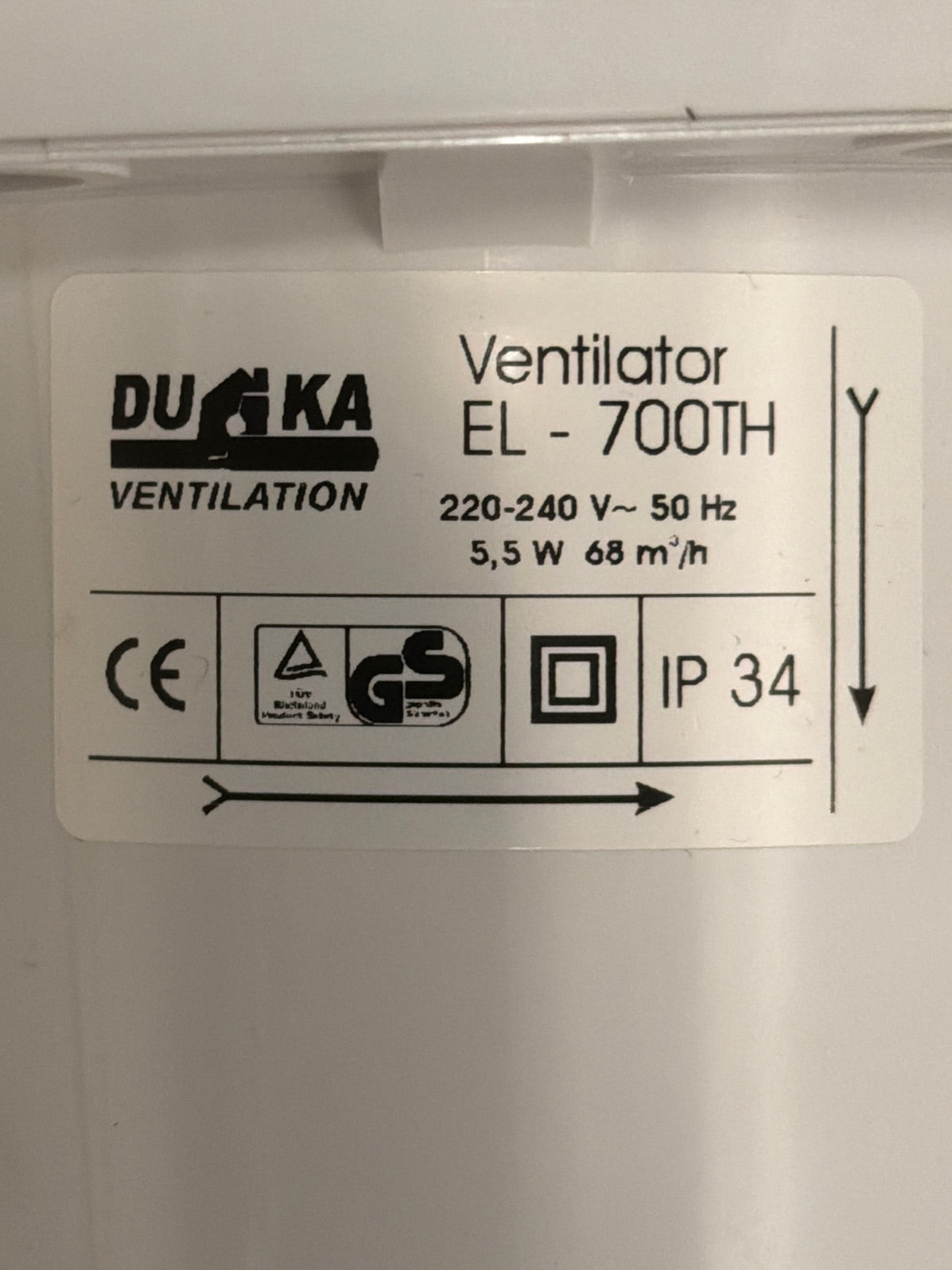 Duka ventilator EL 700TH