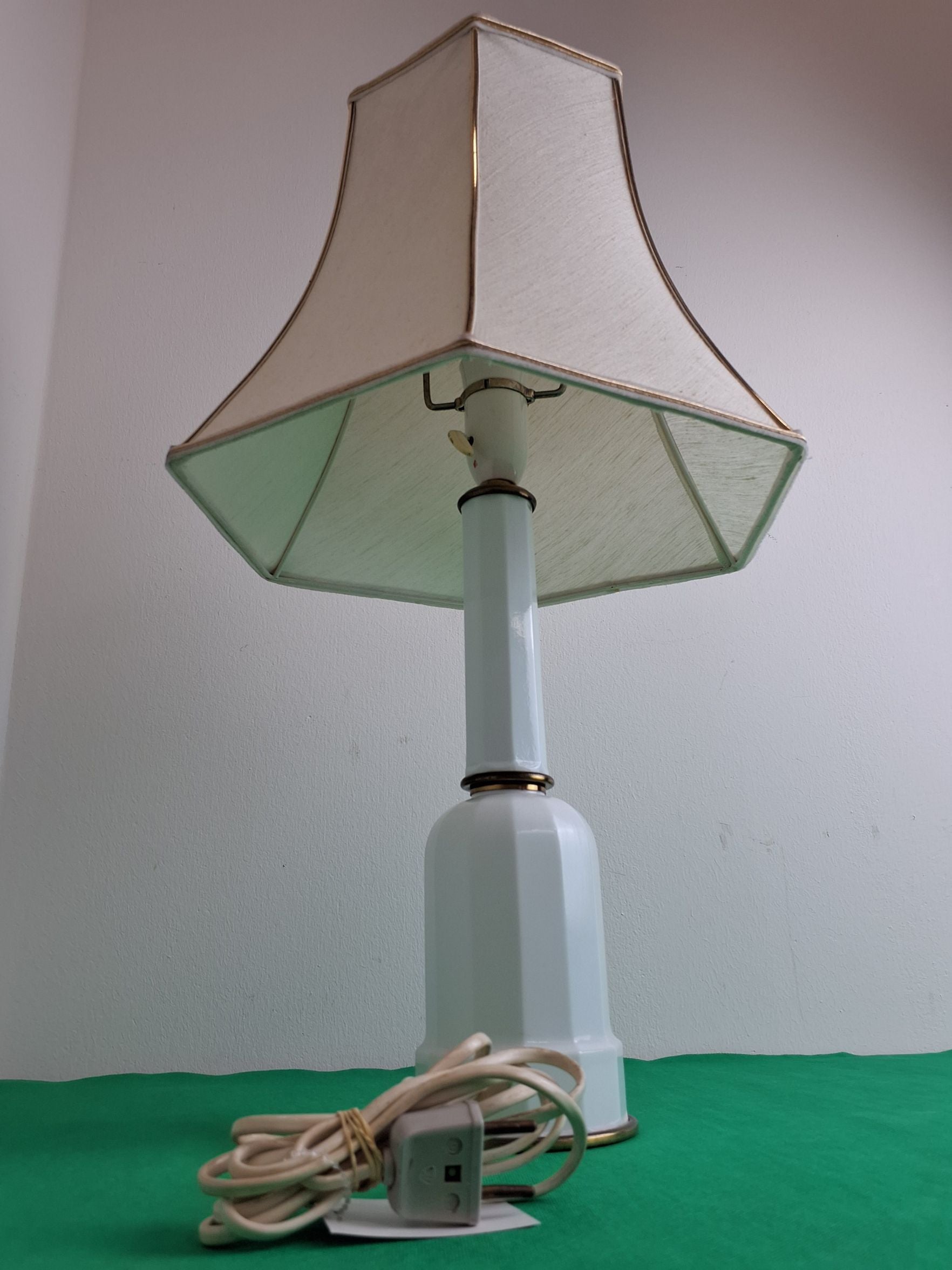 Vintage bordlampe hvid