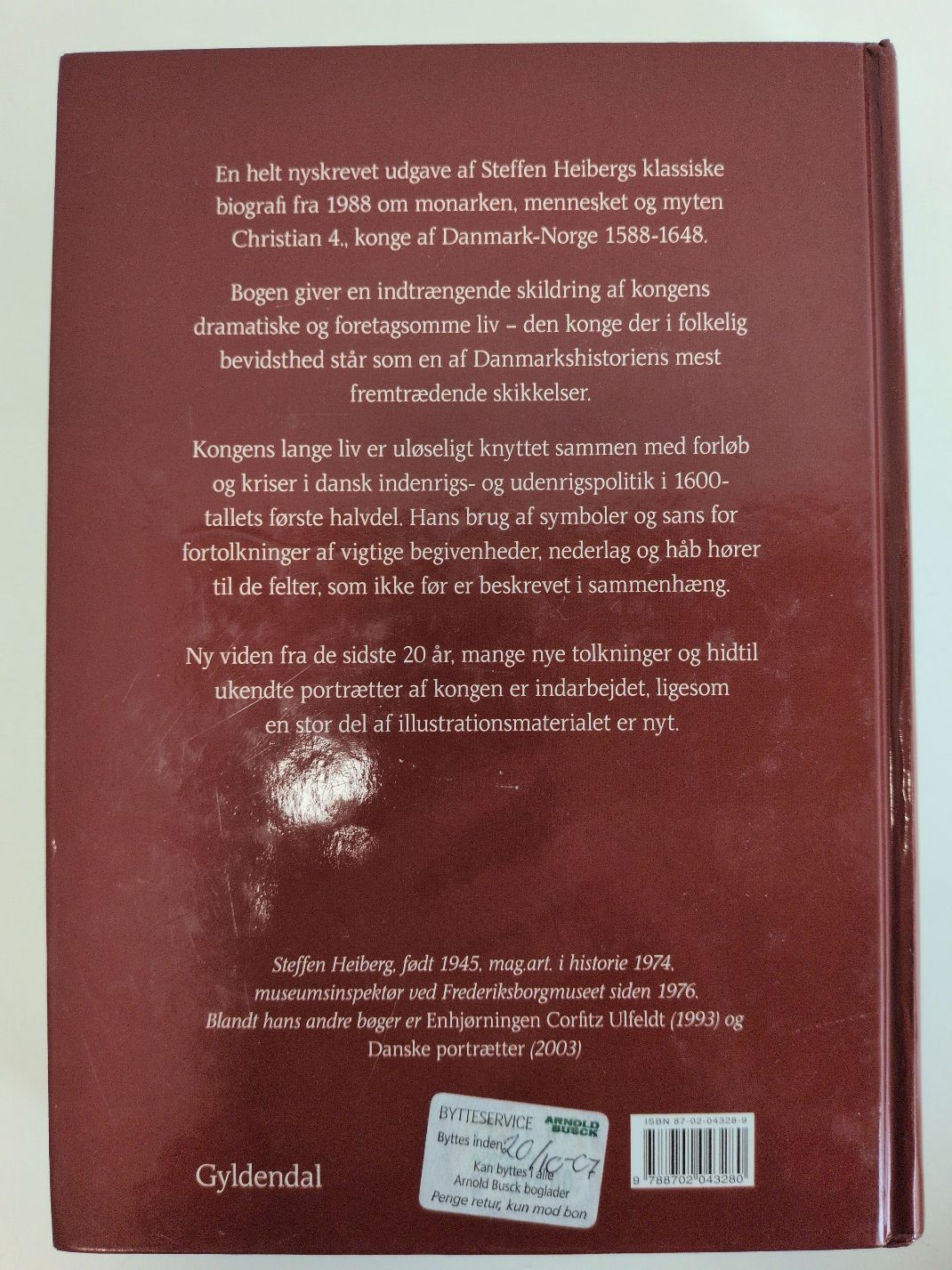 Bog: "Christian 4." Steffen Heiberg