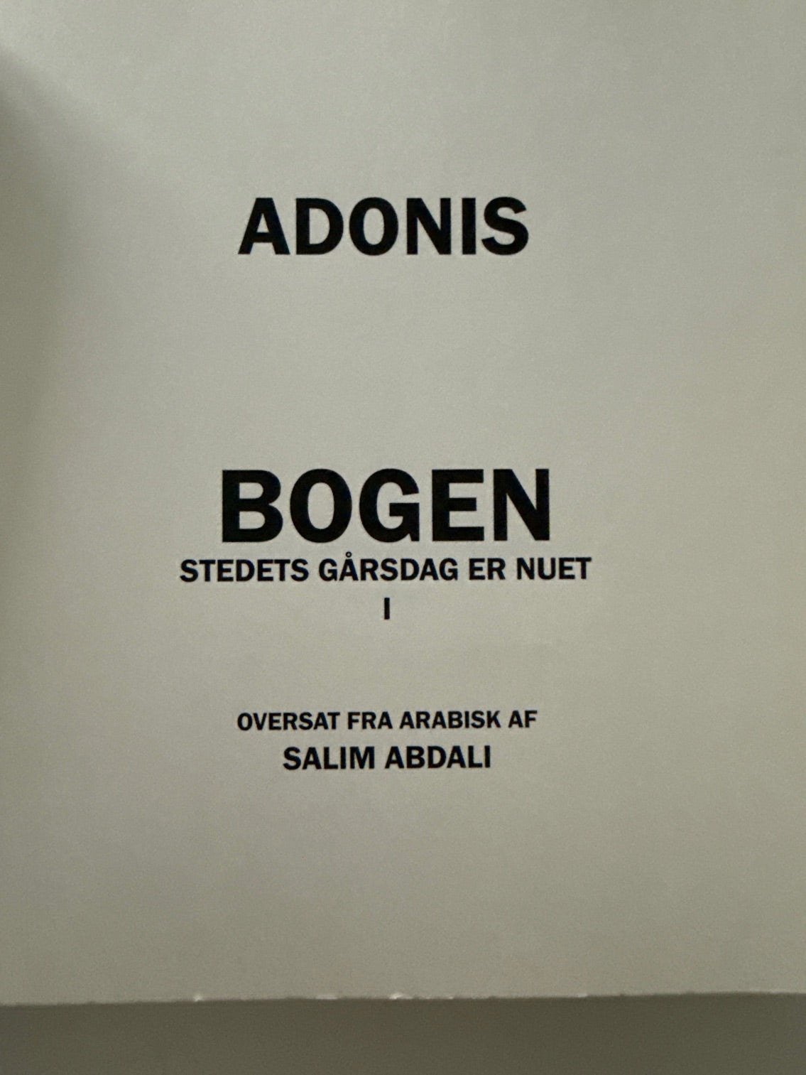 Adonis: Bogen