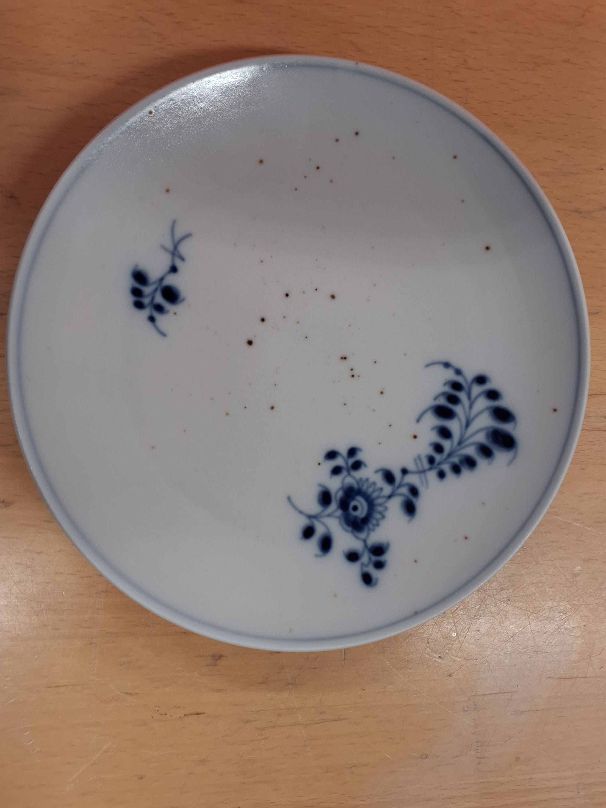 Musselmalet desserttallerken