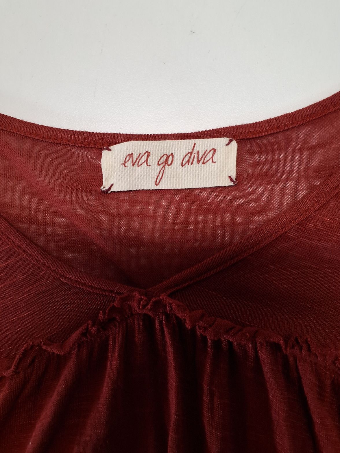 Eva Go Diva bordeaux rød sommerkjole