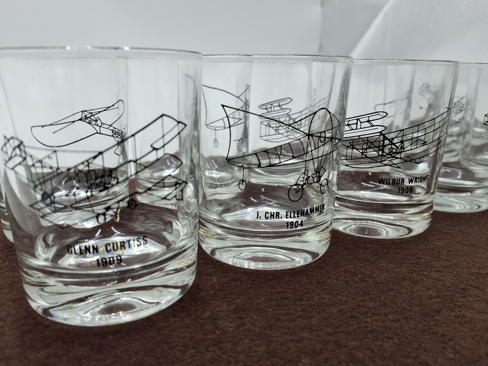 Vintage Reims France Aircraft glas