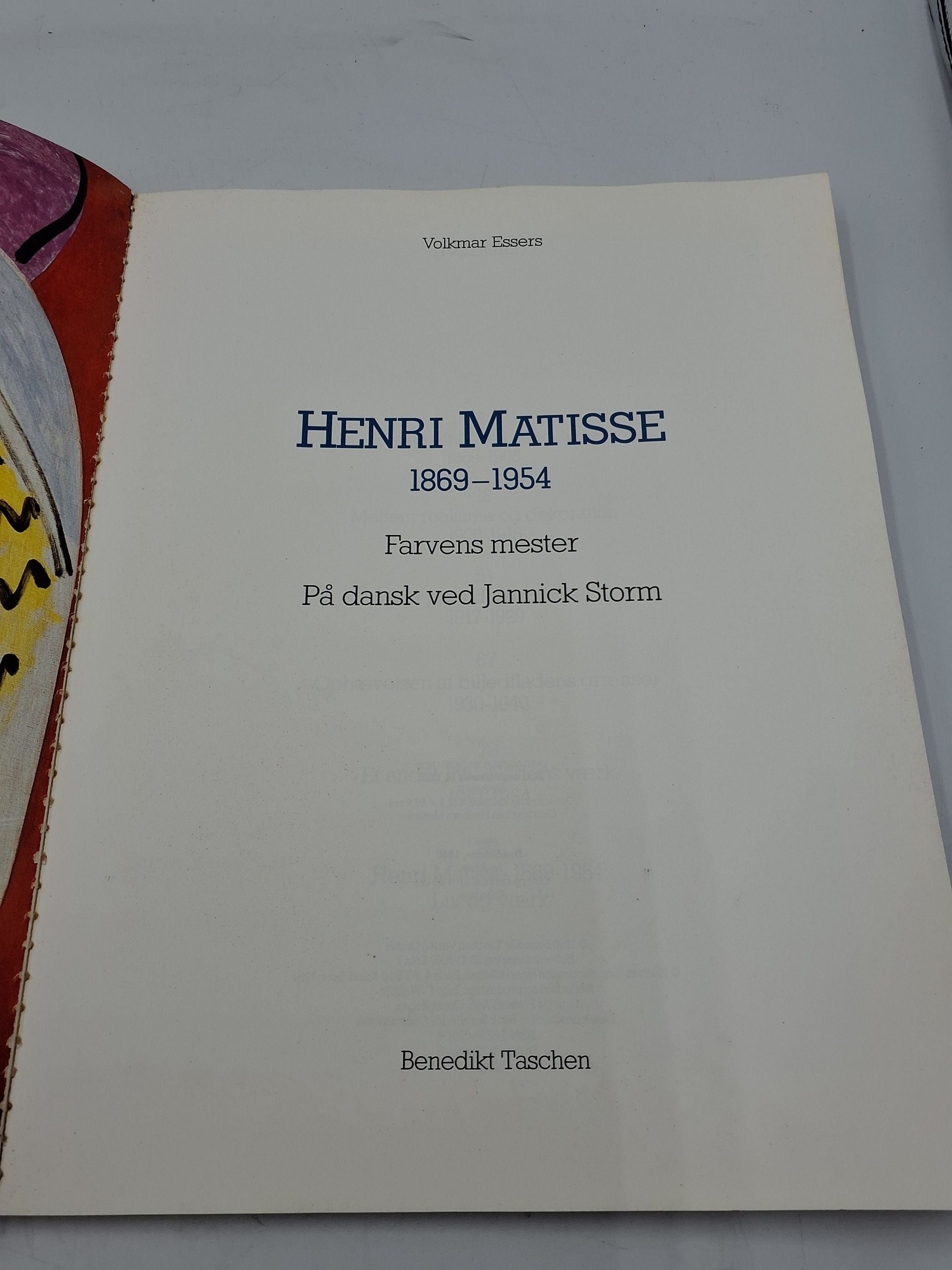 Henri Matisse Kunstbog