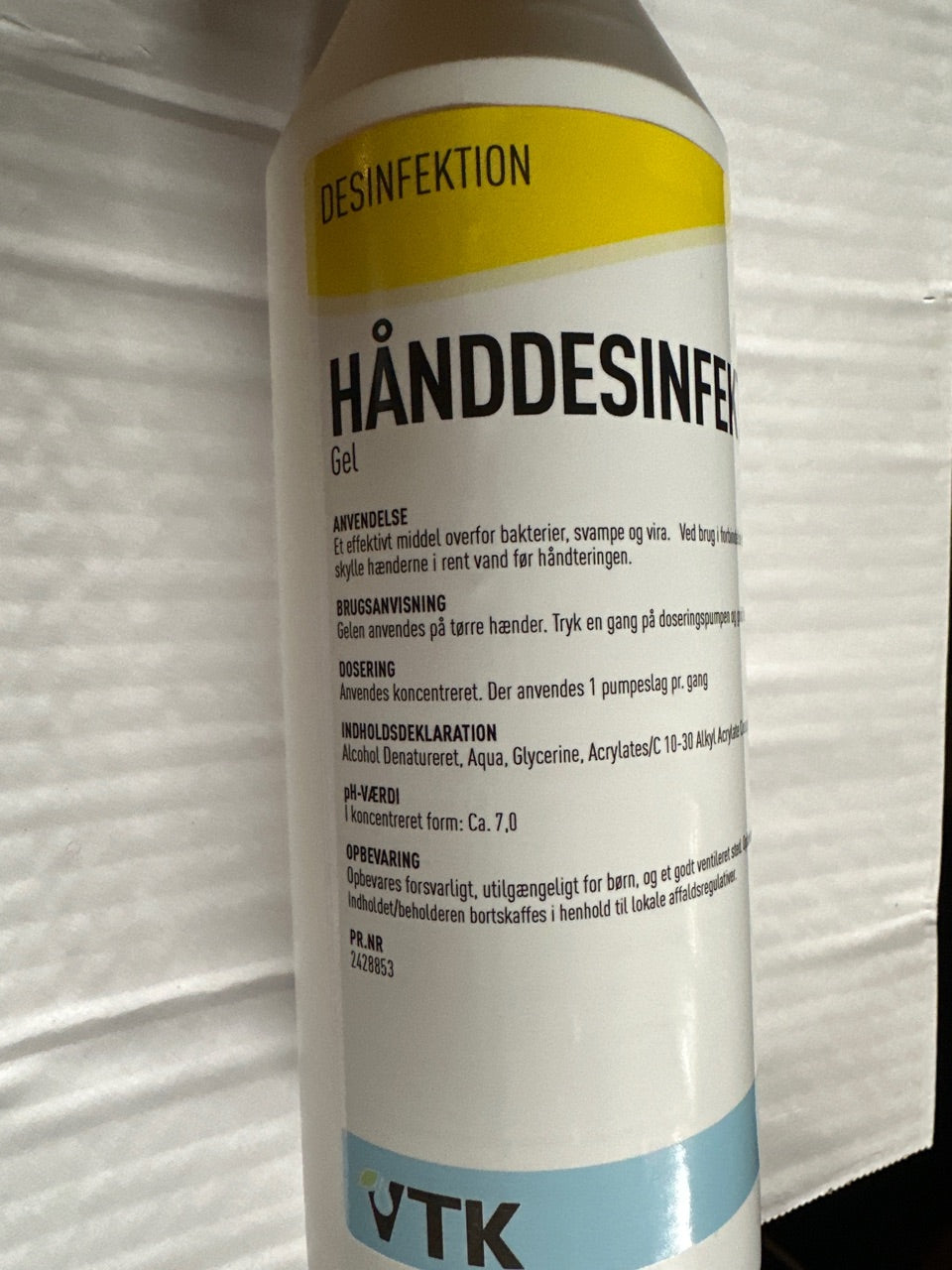 Kasse med håndsprit