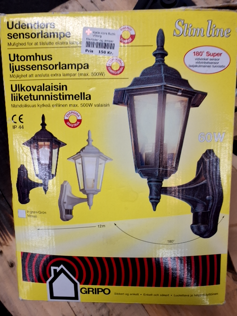 Udendørs lampe med sensor