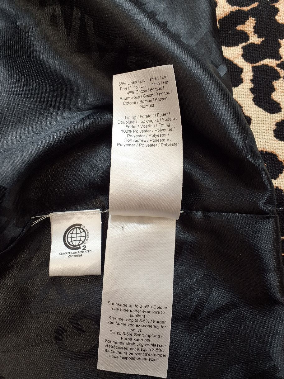 Ganni Linen Canvas Keopard Frakke