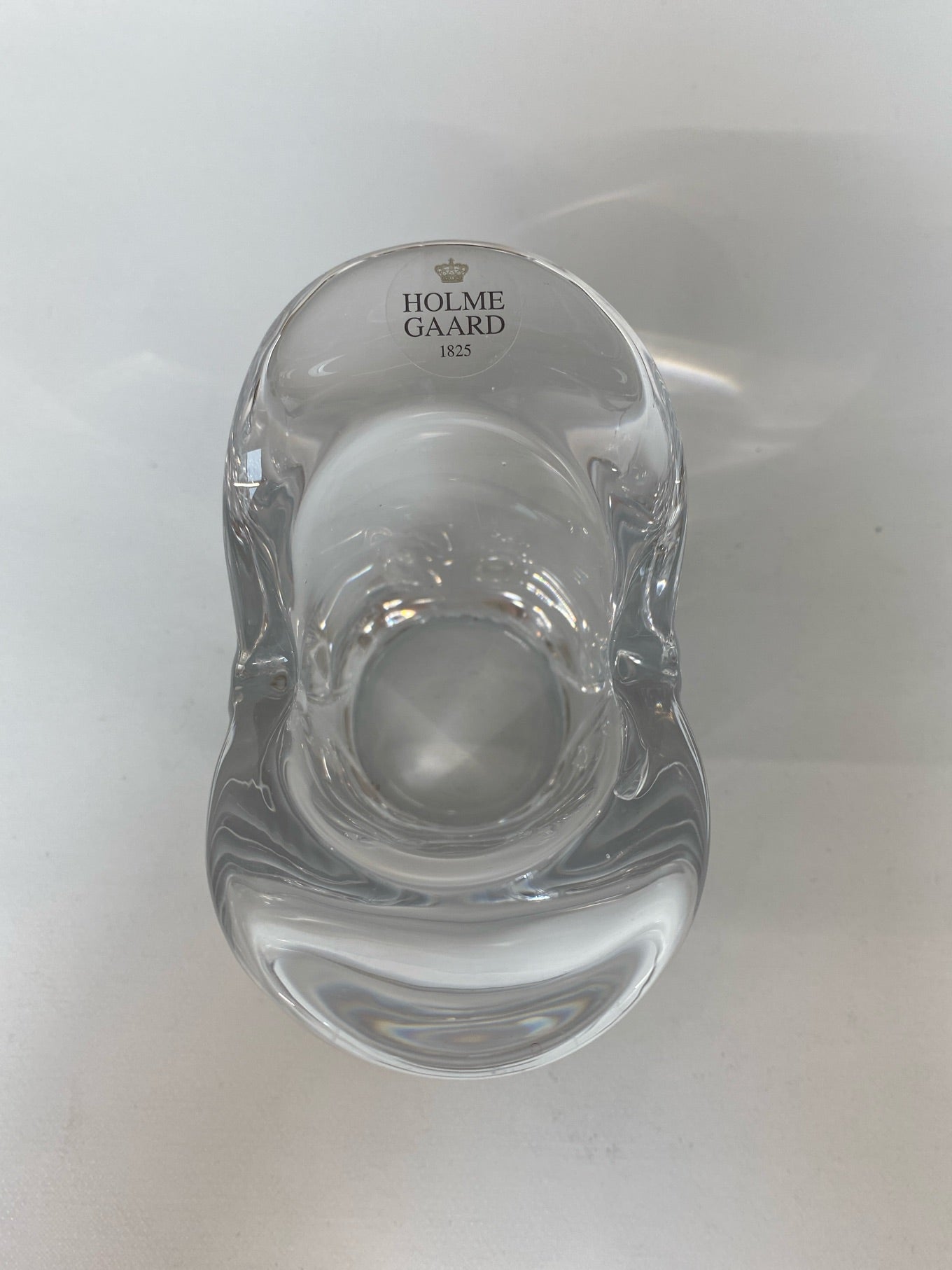 Holmegaard-vase i klart glas