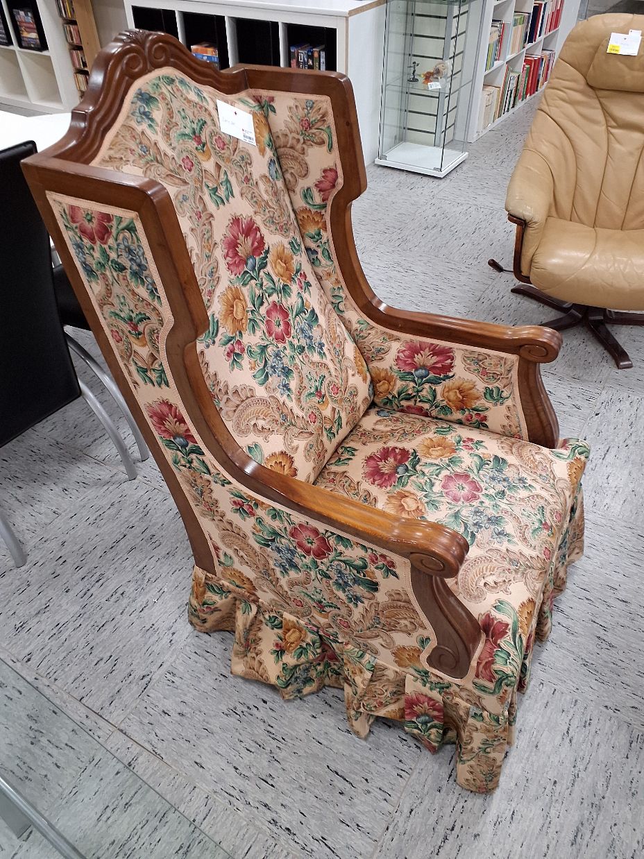 Vintage lænestol blomstret