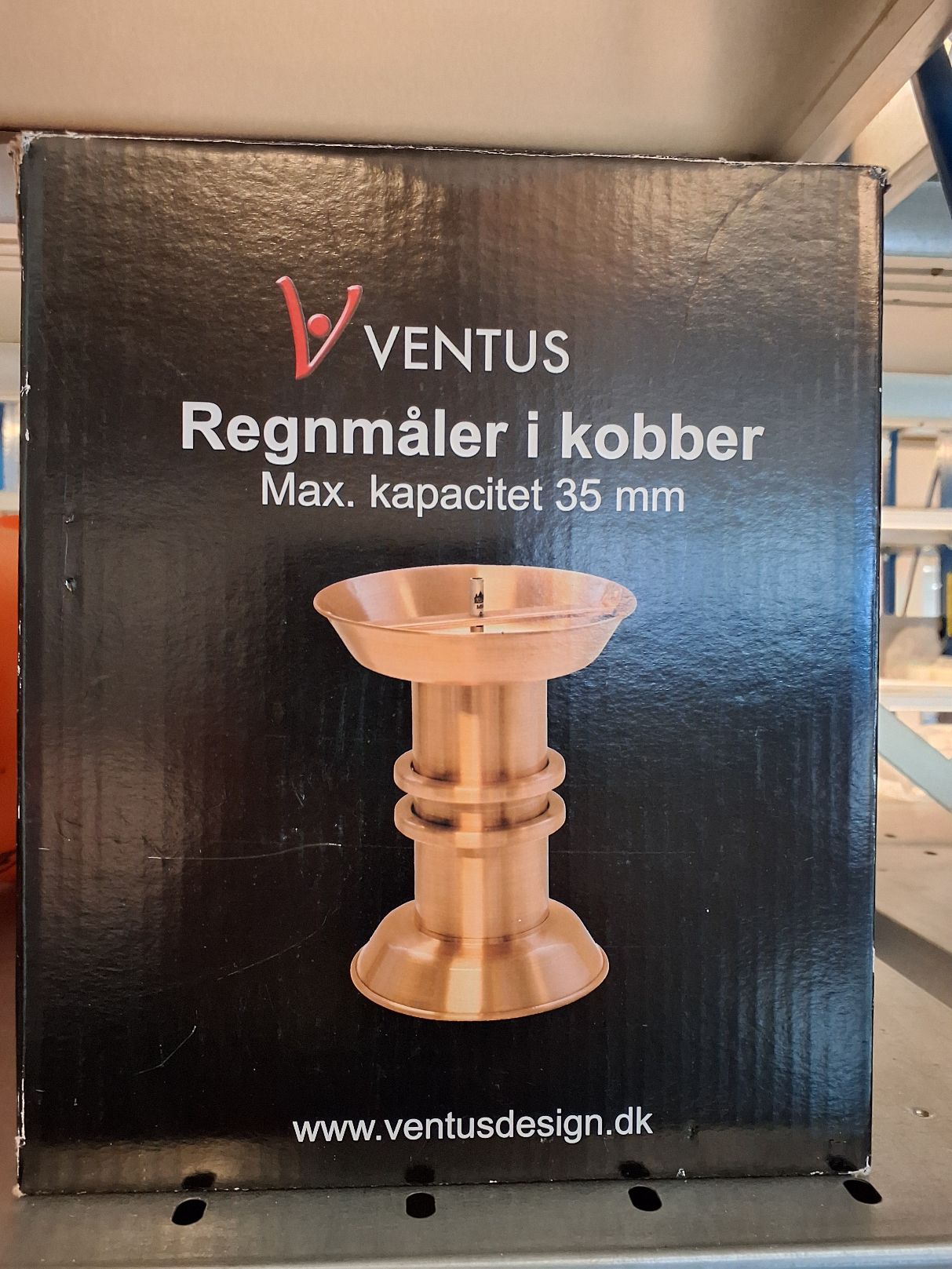 Regnmåler i kobber
