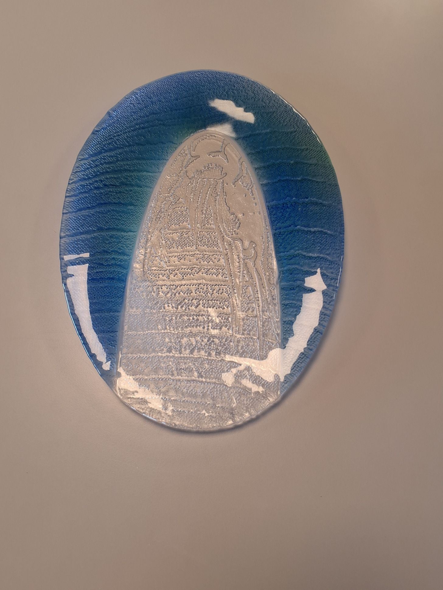 Neptun skaldyrsfad fra Magnor Glassverk