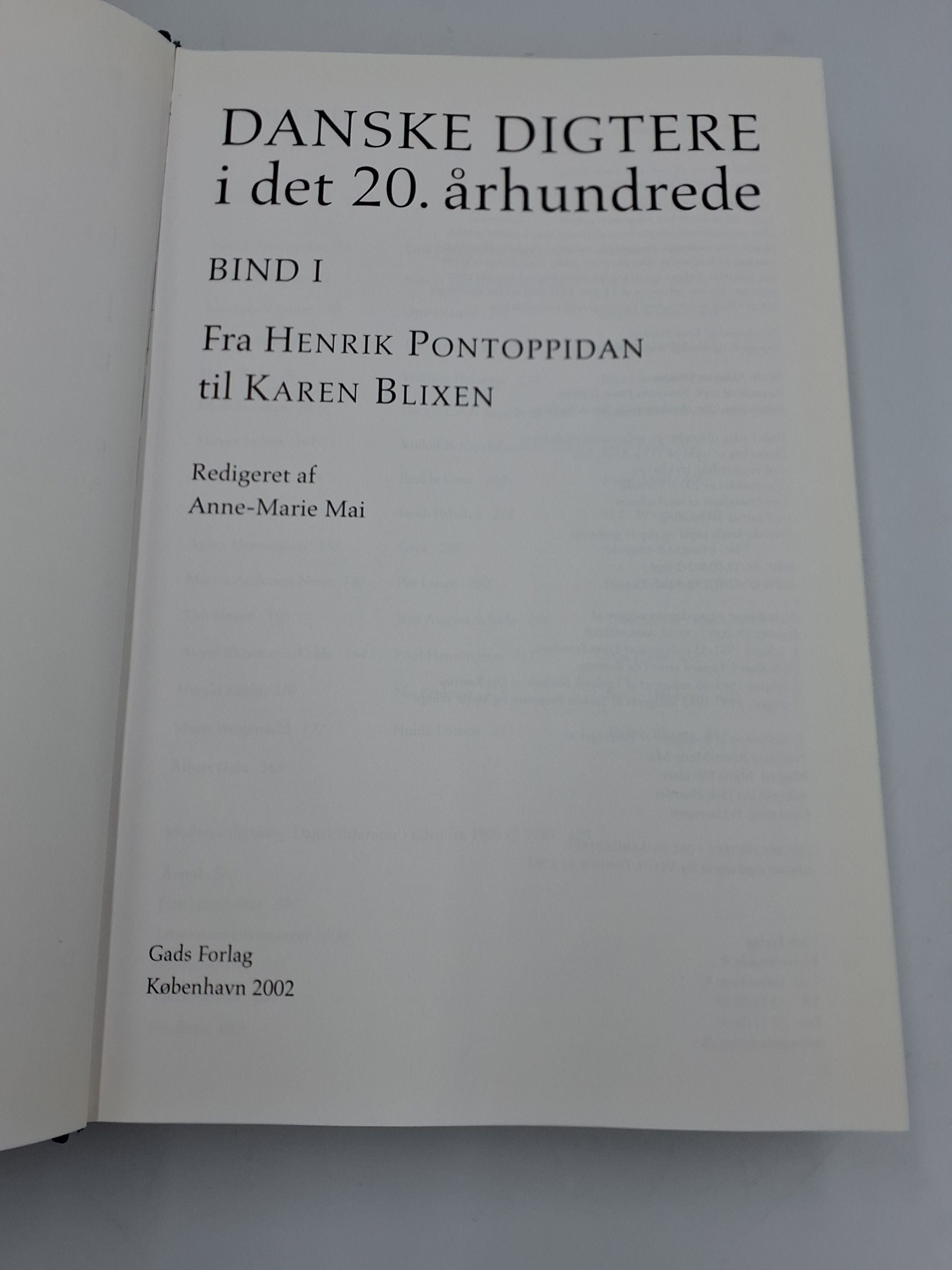 Bog: Danske Digtere i det 20. Århundrede, bd I, II, III