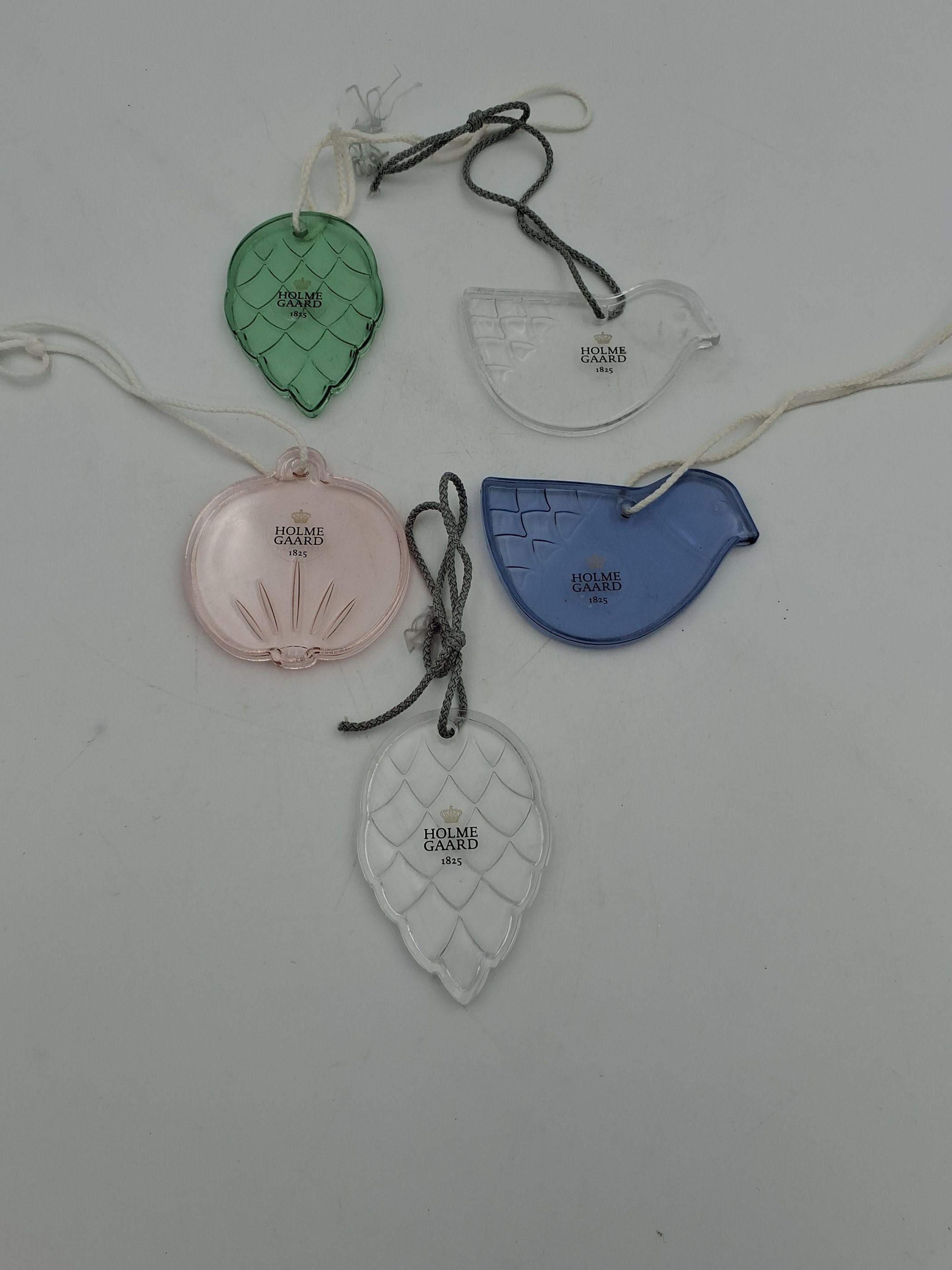 5 Holmegaard glasornamenter